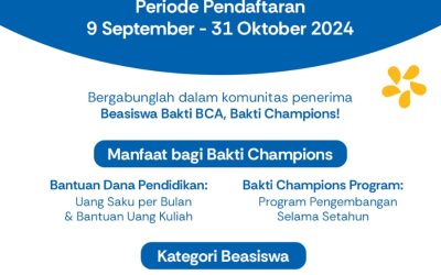 PENDAFTARAN BEASISWA BAKTI BCA TAHUN 2025