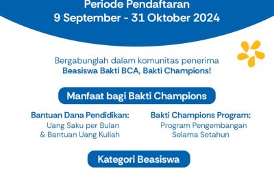 PENDAFTARAN BEASISWA BAKTI BCA TAHUN 2025